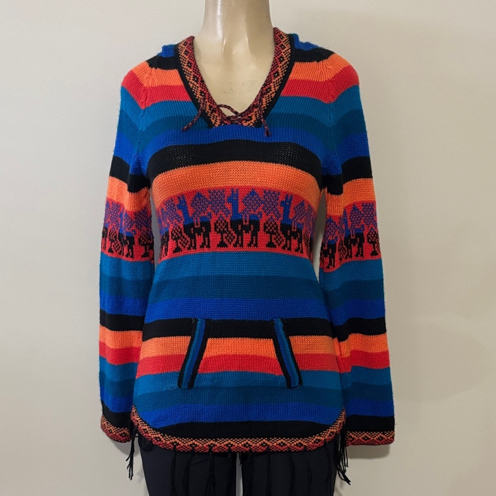 Peruvian Alpaca Wool Hooded Sweater